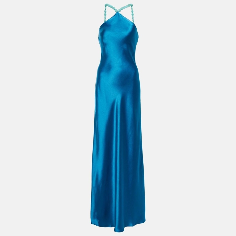 STAUD Cadence Maxi Dress in Blue